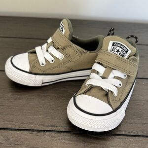 Converse Kids' Olive Sneakers with White Accents